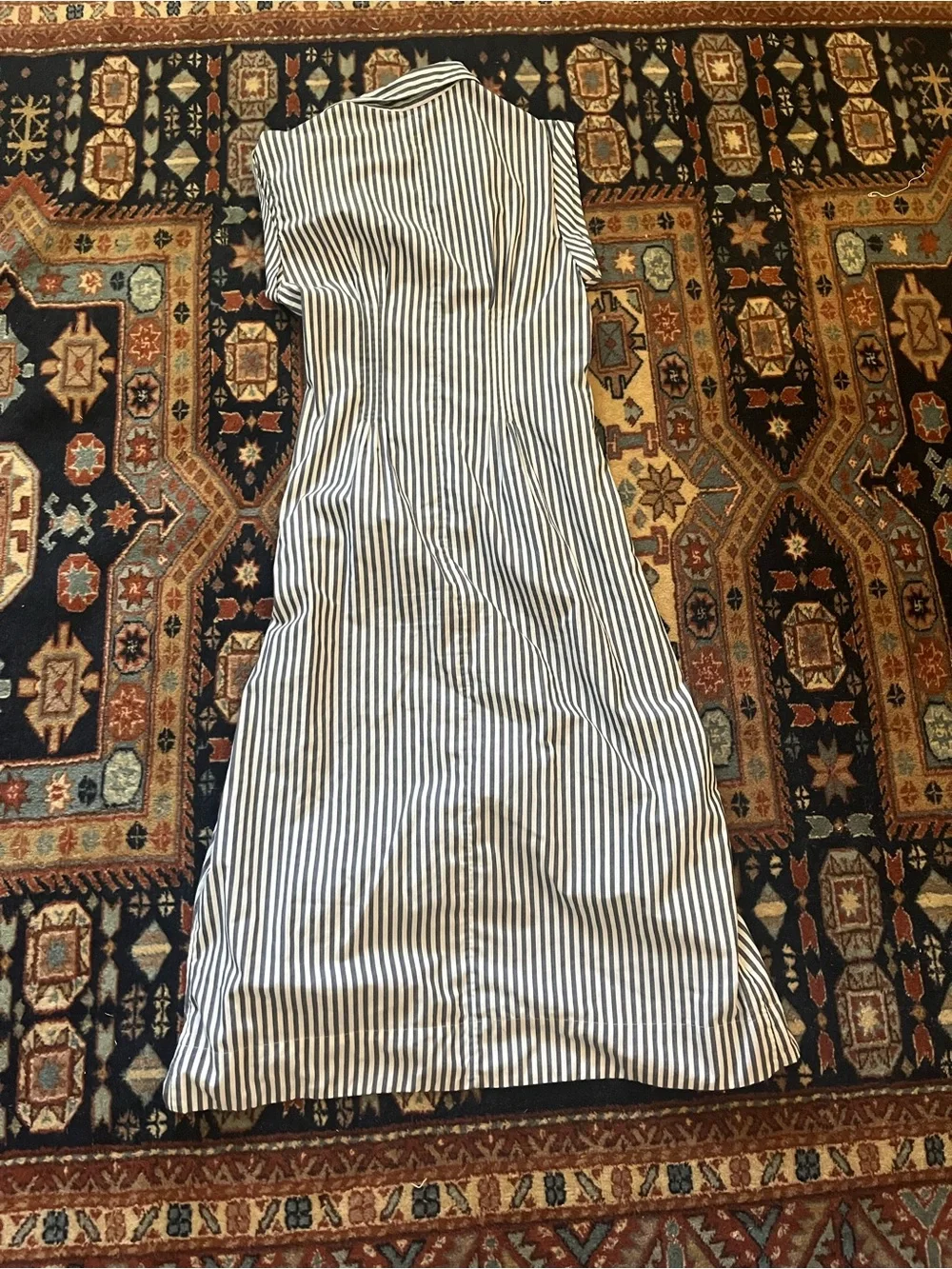 Abercrombie & Fitch blue Striped Button Down Dress small Tall